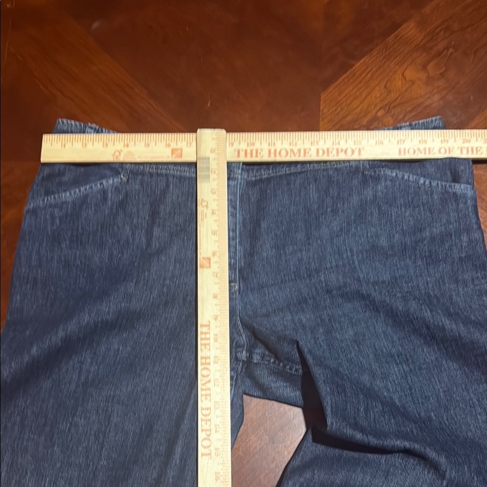 J Jill wide leg Stylish Dark Blue Wash Denim jeans Pants waist 38 - Picture 8 of 11